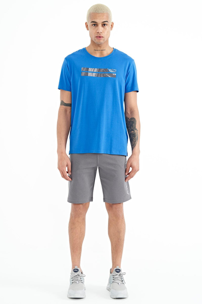 Short homme avec impression sur les côtés et taille élastique