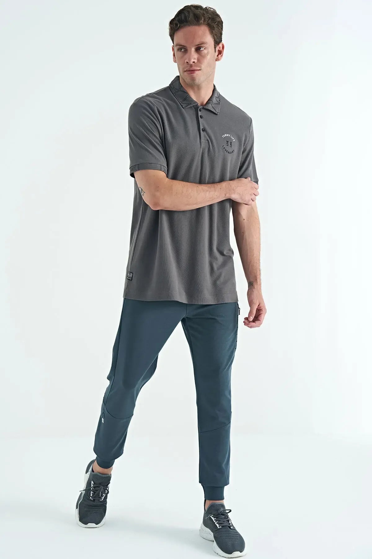 Polo homme col polo avec broderie et imprimé coupe standard - 88239 - Justyol