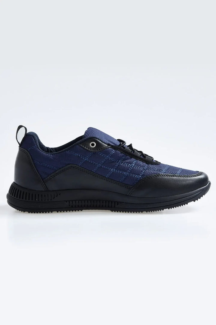 Baskets Sportives à Lacets pour Homme - Détails en Cuir Synthétique, Modèle Matelassé