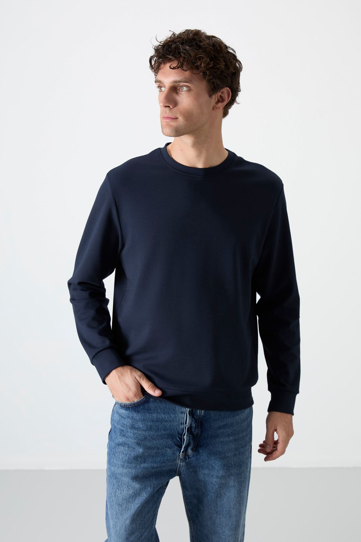 sweat-shirt pour homme à col rond et coupe confortable - 88053