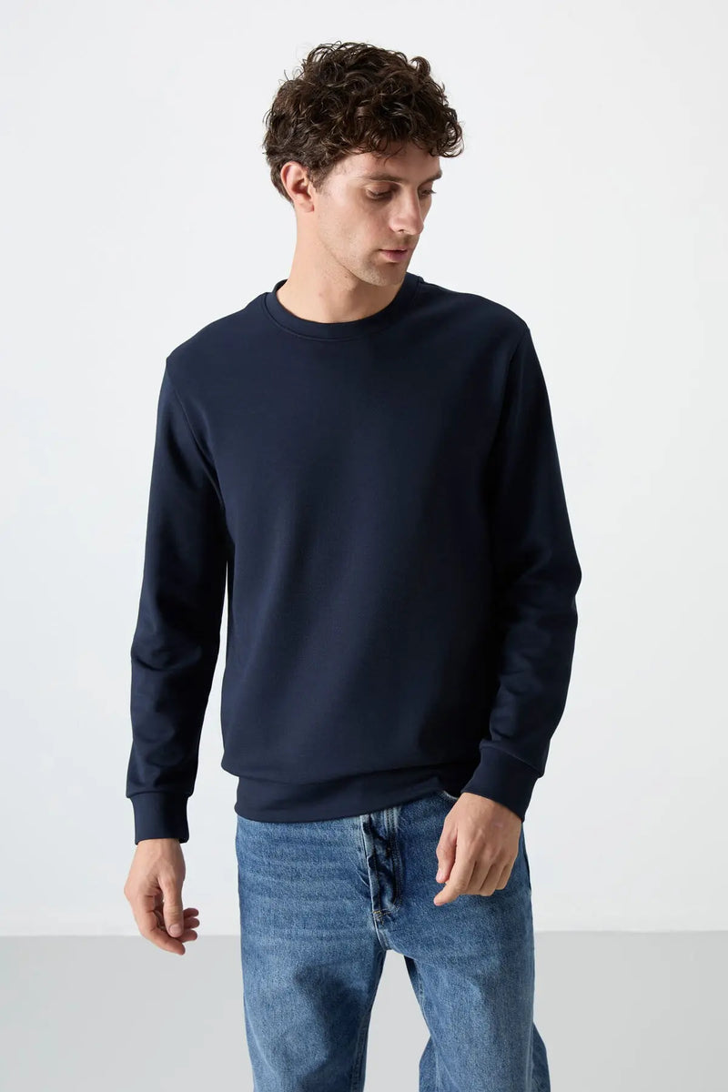 Sweatshirt pour homme à col rond, coupe décontractée - 88053