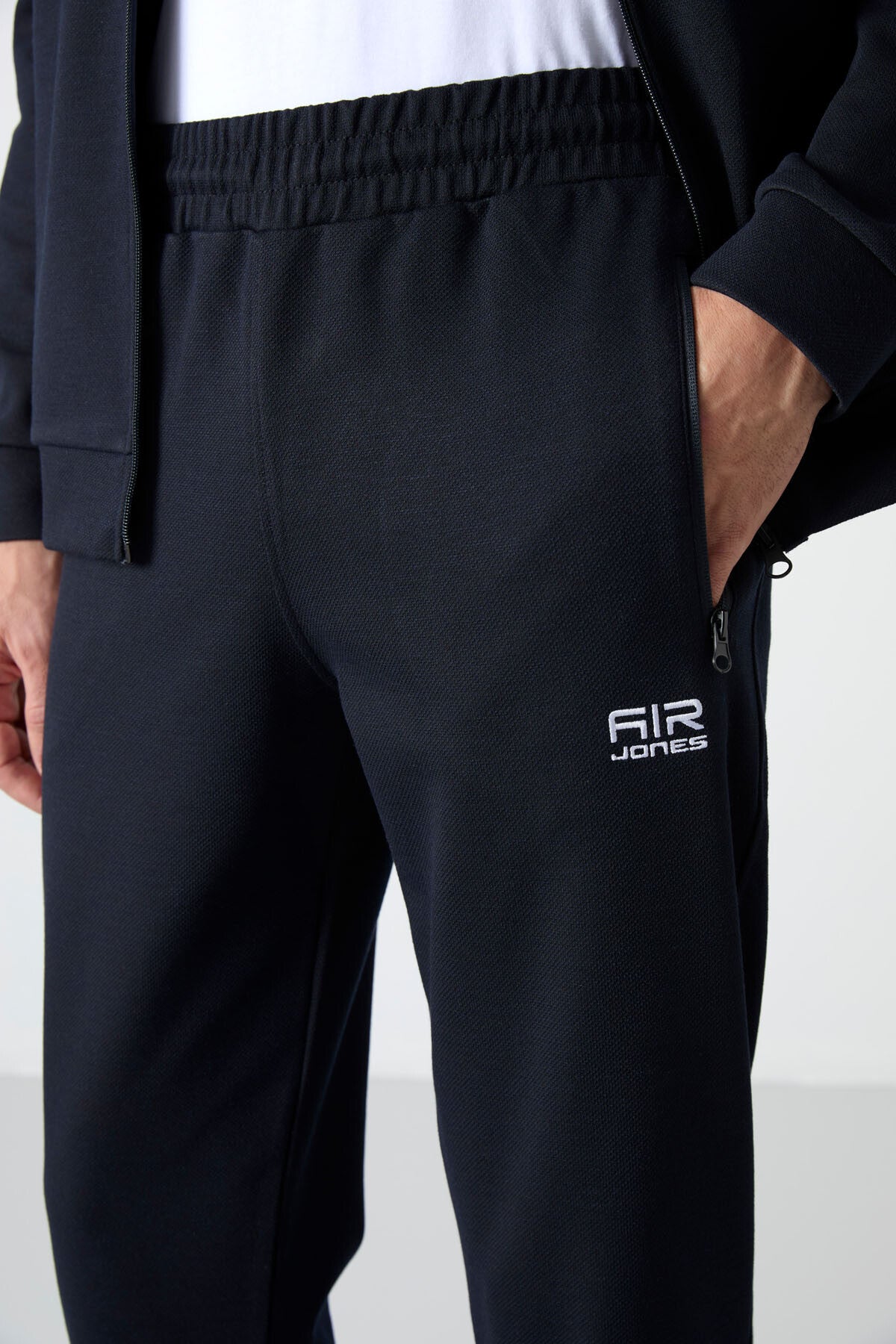 hugo gri melanj - siyah jogger erkek eşofman takim - 85198 - Justyol