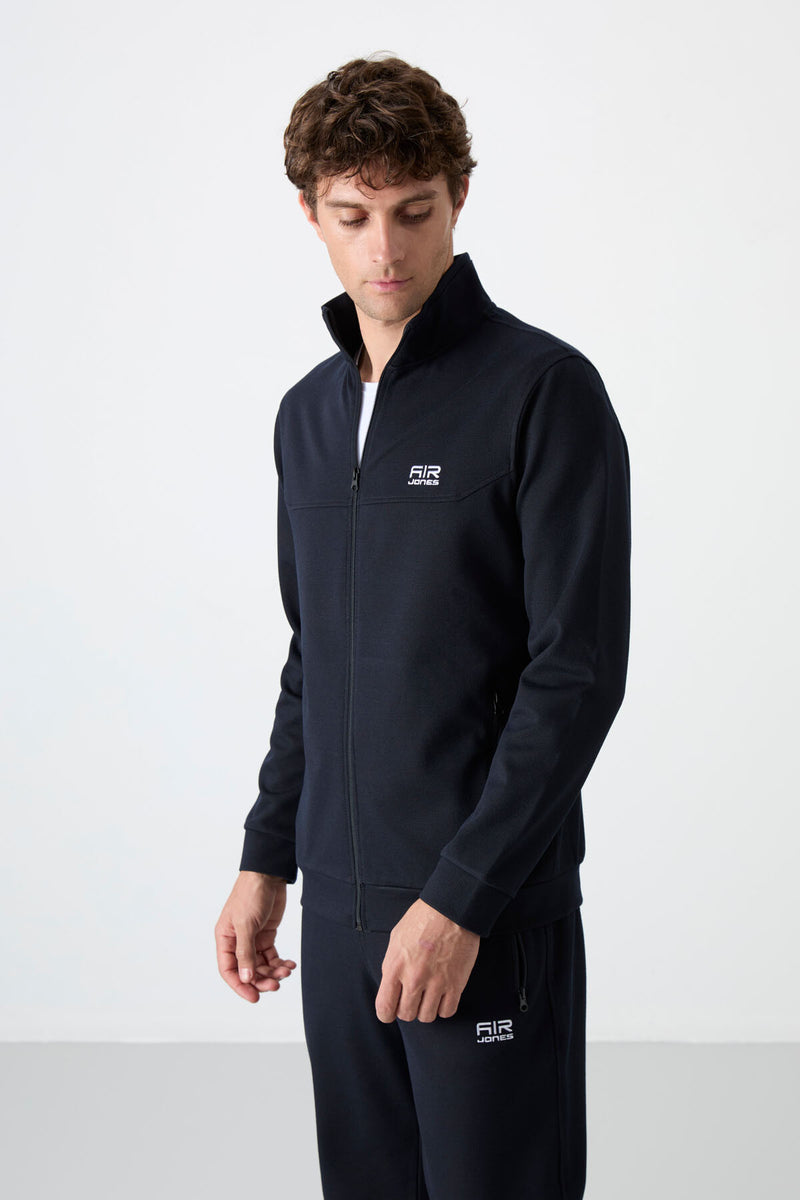<tc>طقم رجالي رياضي - ٢ قطع "بنطلون + سويت شيرت مزود بسحاب وجيوب - 85198</tc>