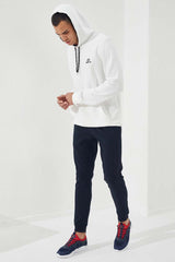 <tc>Pantalon de jogging pour homme à coupe ajustée avec poches zippées et broderie texte - 84785</tc>