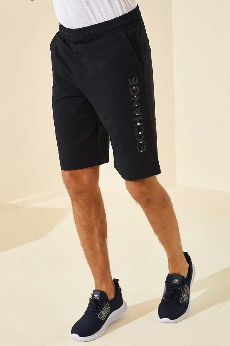 <tc>Short homme bleu marine avec imprimé, coupe standard - 81142</tc>