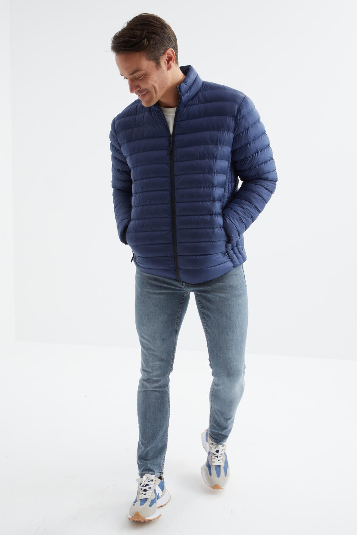 <tc>Veste d'hiver pour homme, coupe standard, avec fermeture éclair et résistante au froid - 88166</tc>