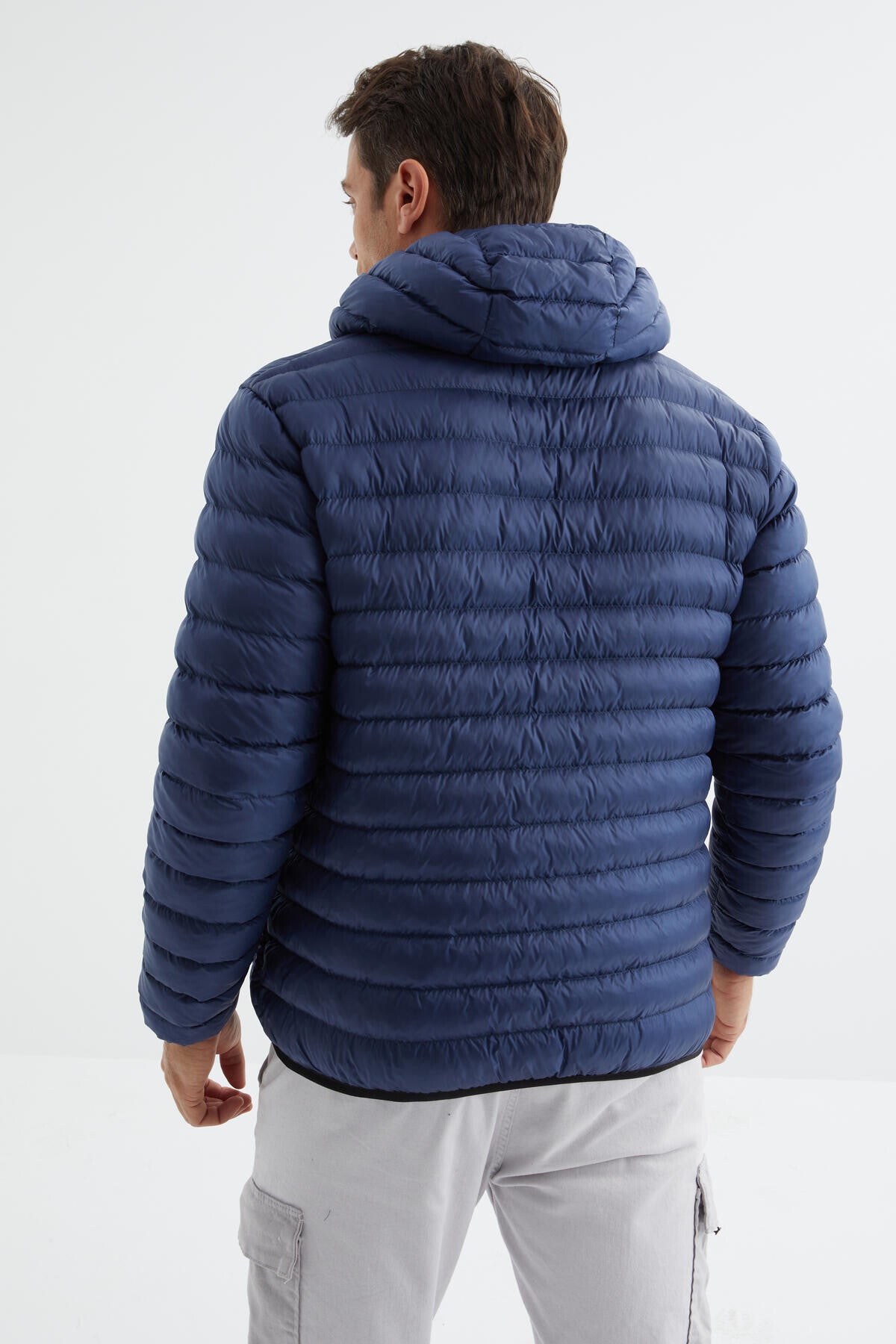 fermuarli standart kalip soğuğa dayanikli erkek şişme mont - 88167 - Justyol