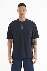 <tc>T-shirt oversize pour homme avec imprimé, détails de poche cachée - 88244</tc>