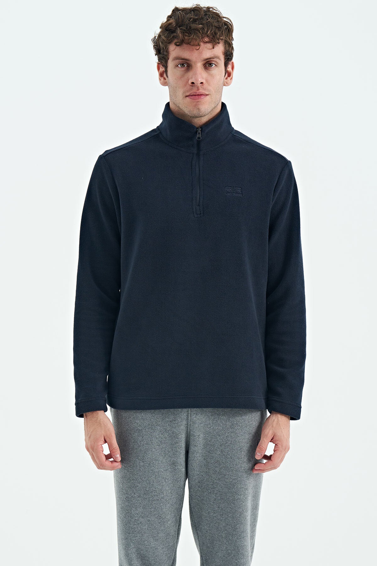 riverdik yaka erkek polar sweatshirt - 88310