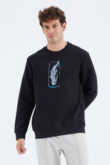 <tc>Sweatshirt homme col rond avec imprimé, coupe décontractée - 88283</tc>