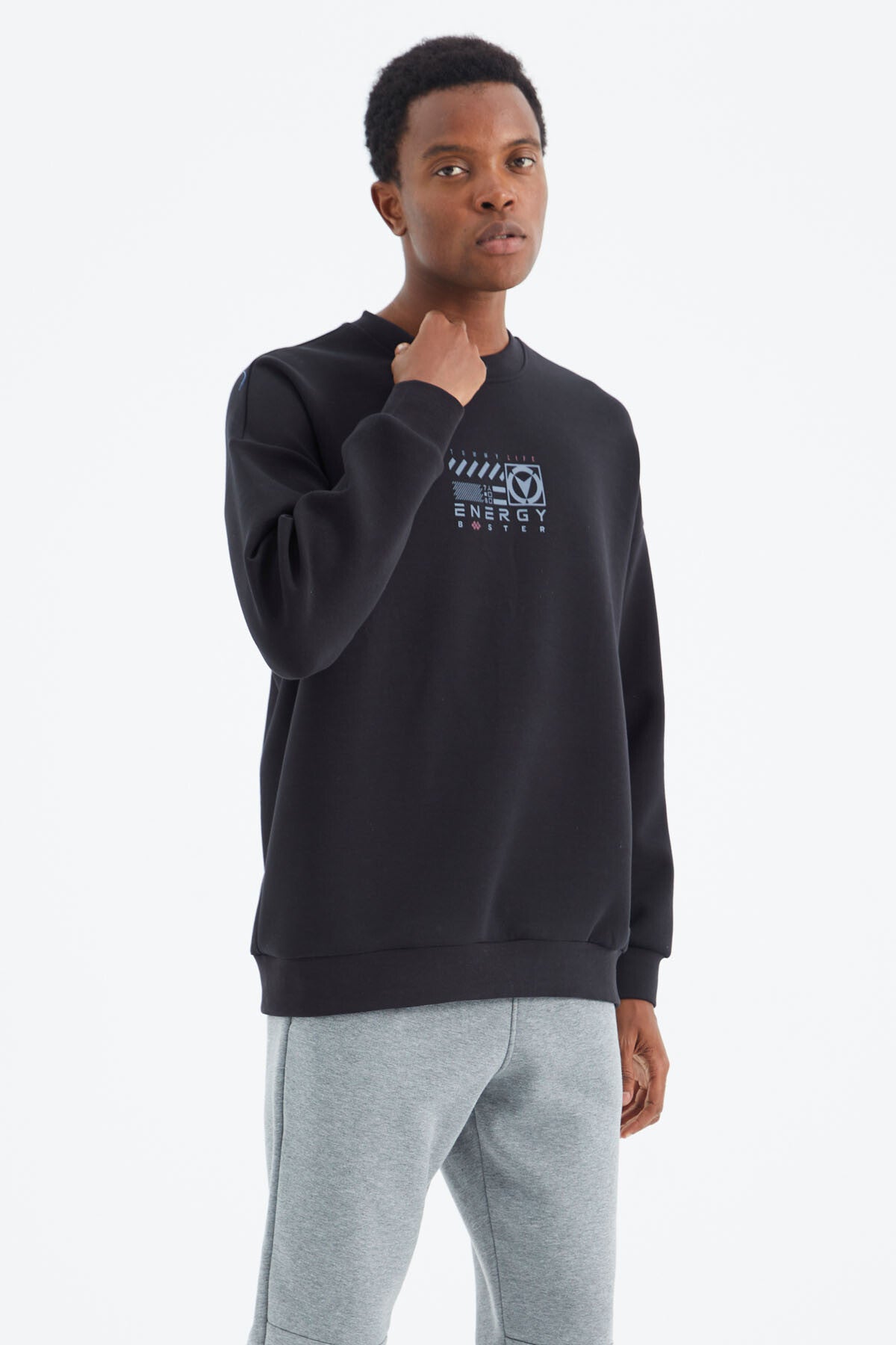 <tc>Sweatshirt homme à col rond avec impression, coupe confortable - 88284</tc>