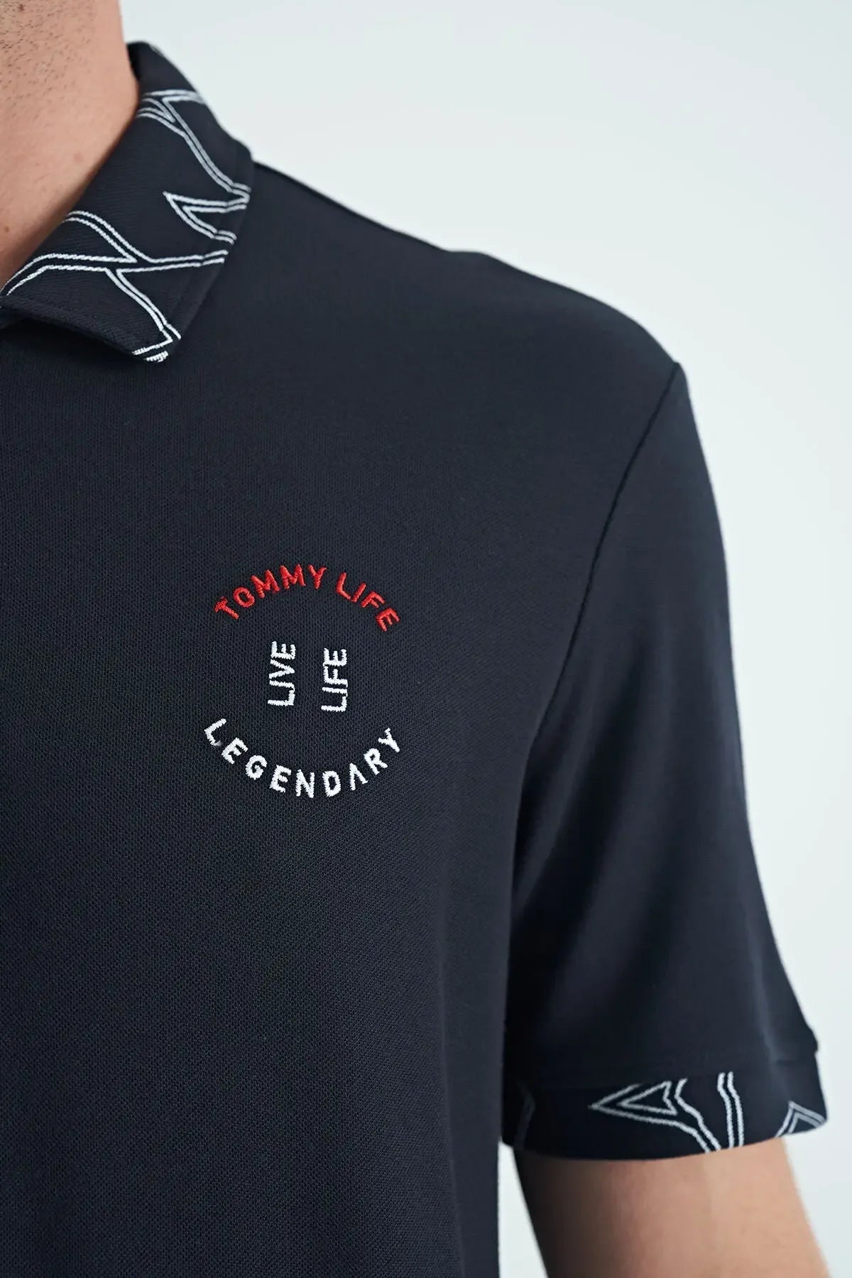 Polo homme col polo avec broderie et imprimé coupe standard - 88239 - Justyol