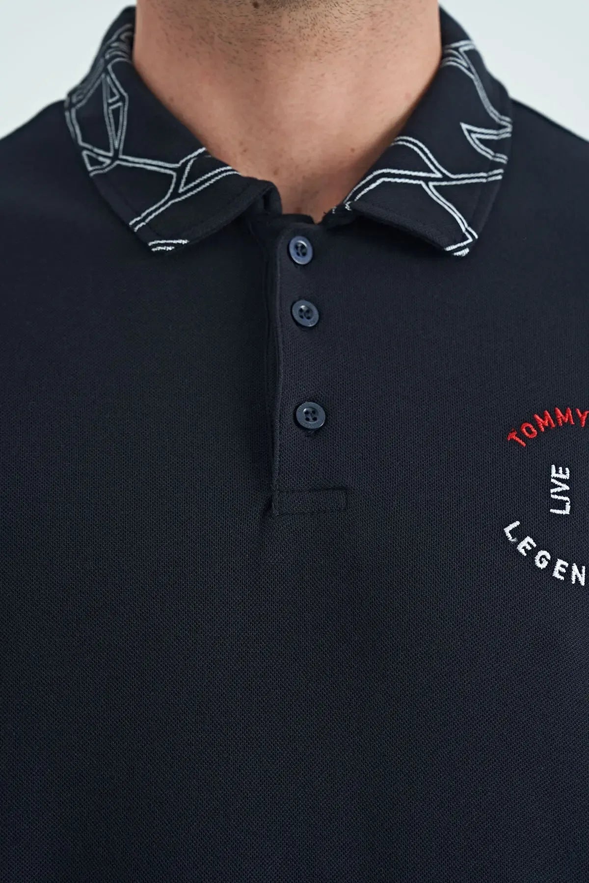 Polo homme col polo avec broderie et imprimé coupe standard - 88239 - Justyol