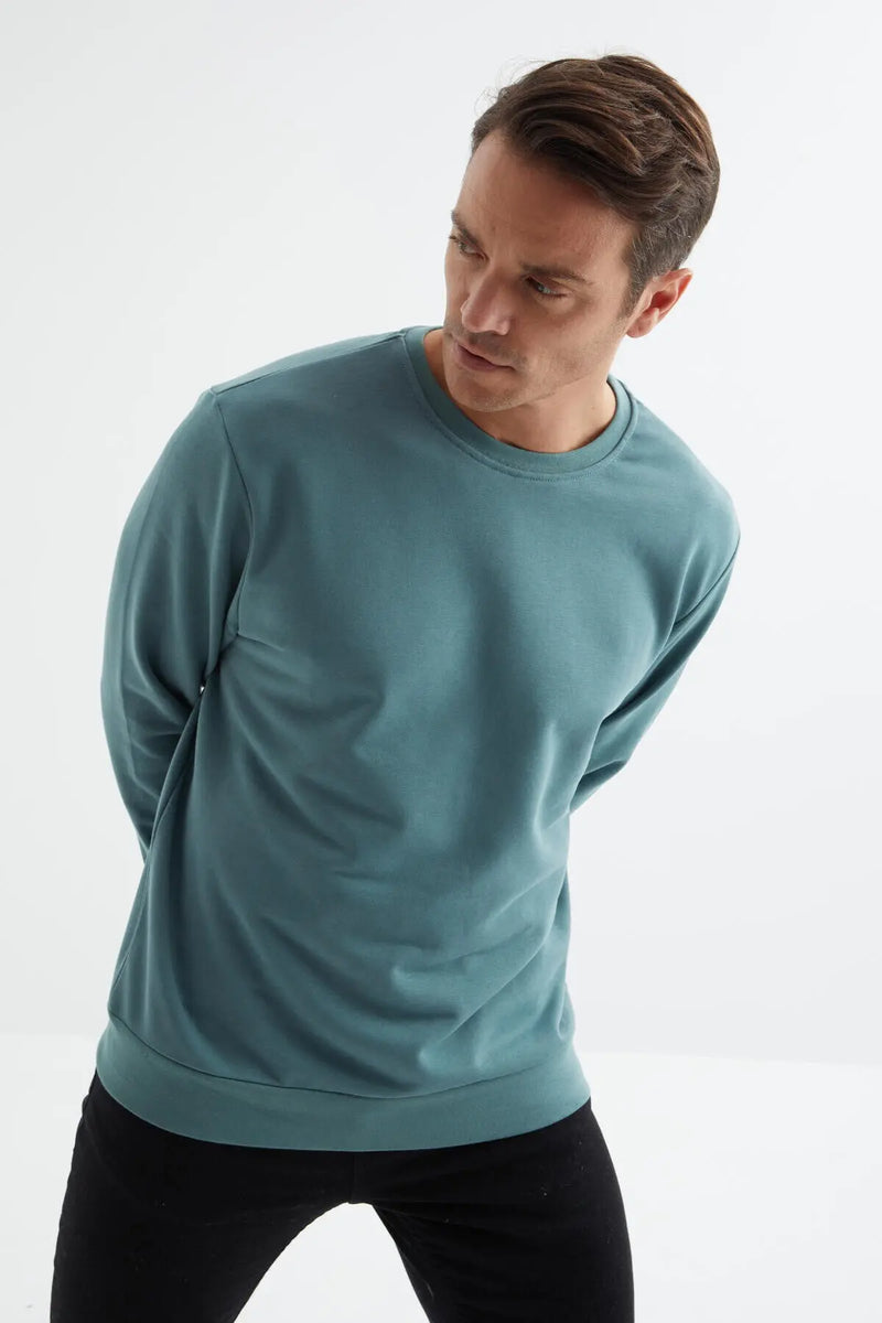 Sweatshirt pour homme à col rond, coupe décontractée - 88053