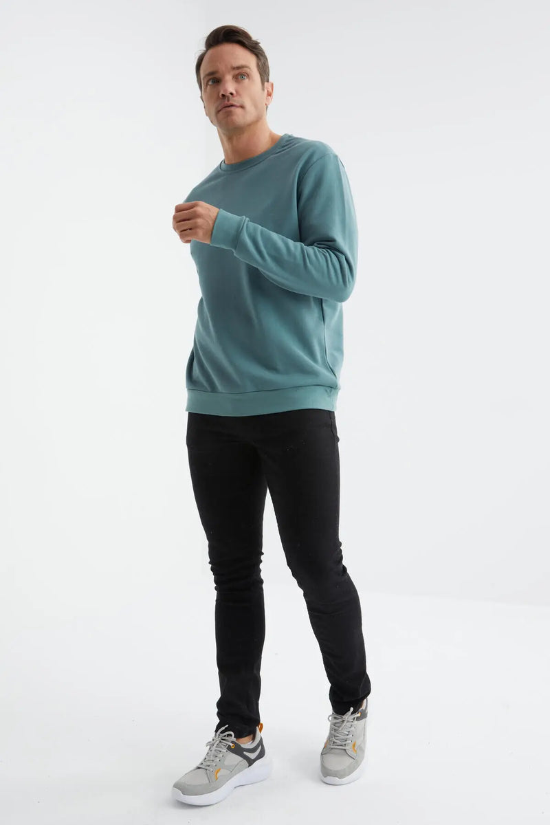 Sweatshirt pour homme à col rond, coupe décontractée - 88053