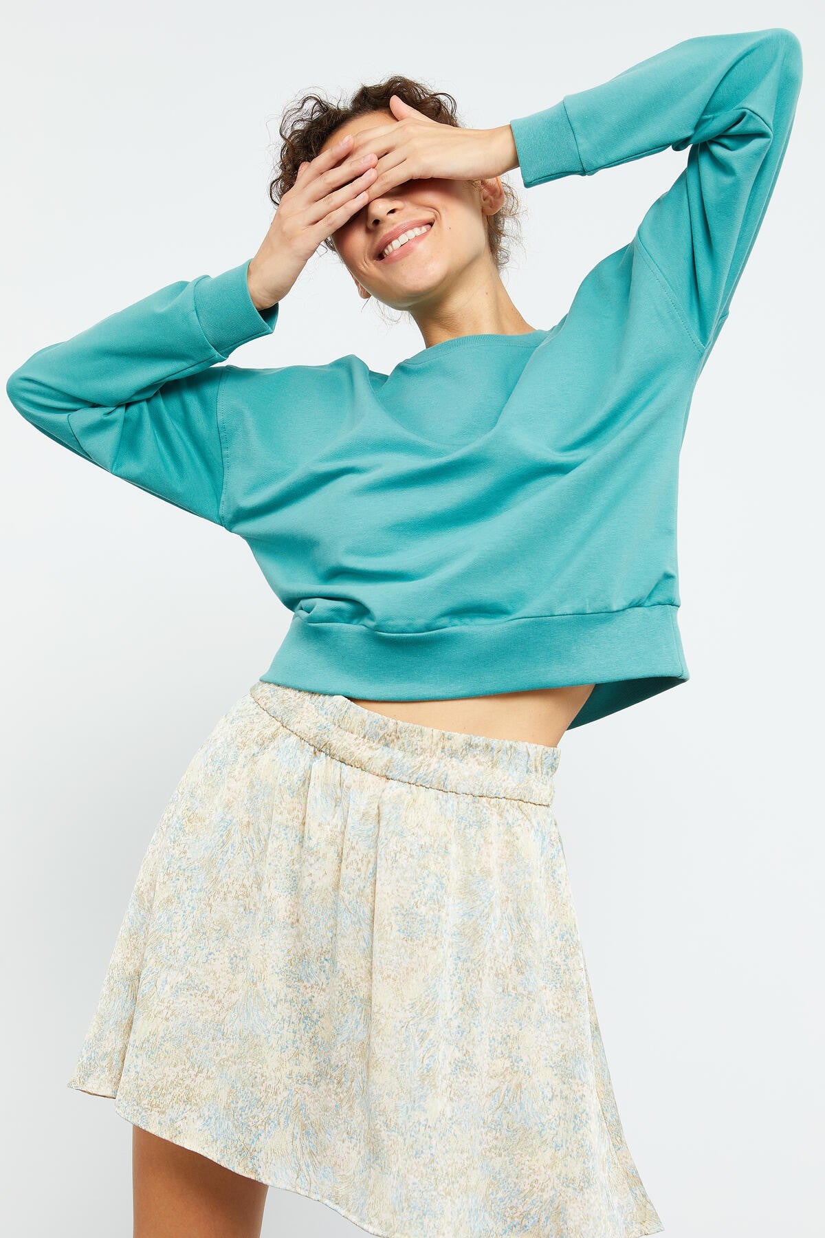 sweat-shirt basique rahat à col rond pour femme - 97114
