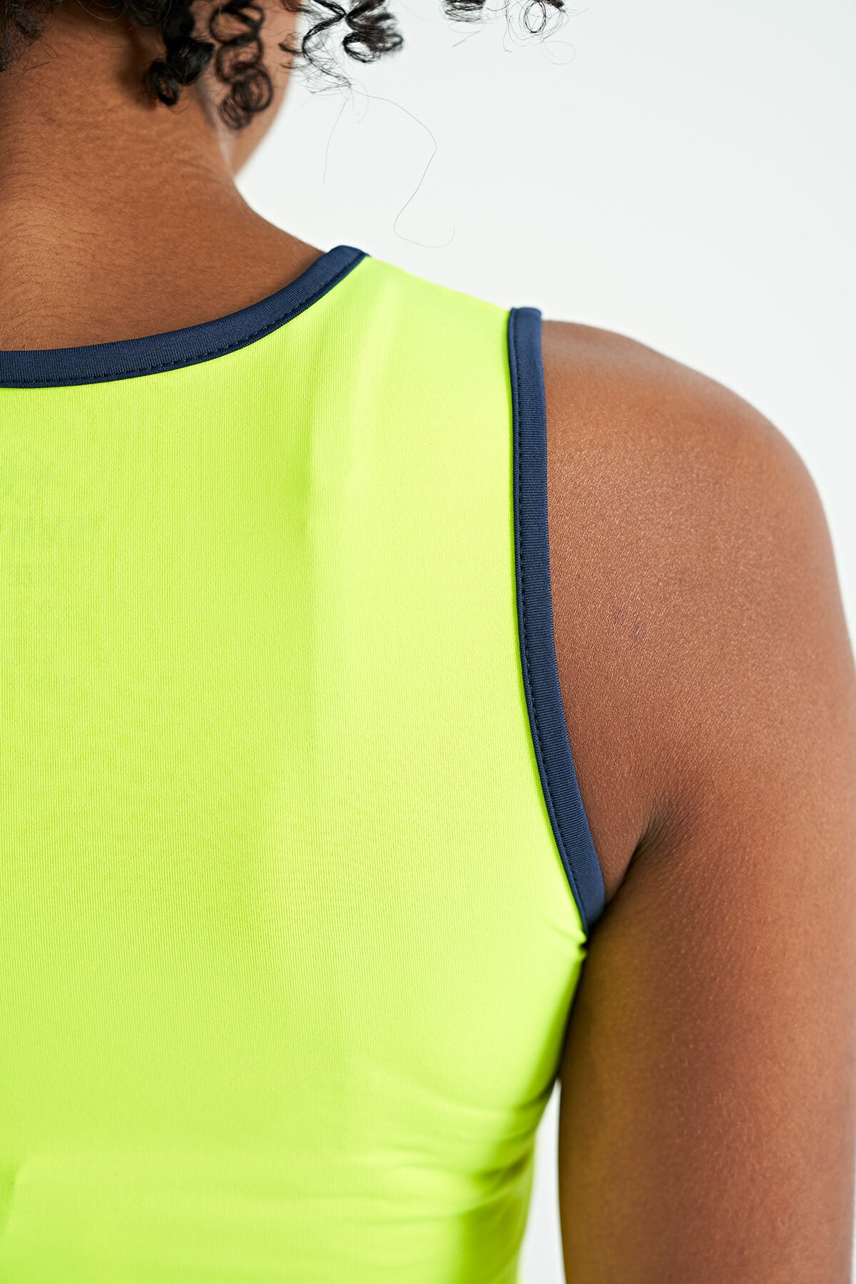 logo baskili biye şeritli standart kalip kadin spor atlet - 97255 - Justyol