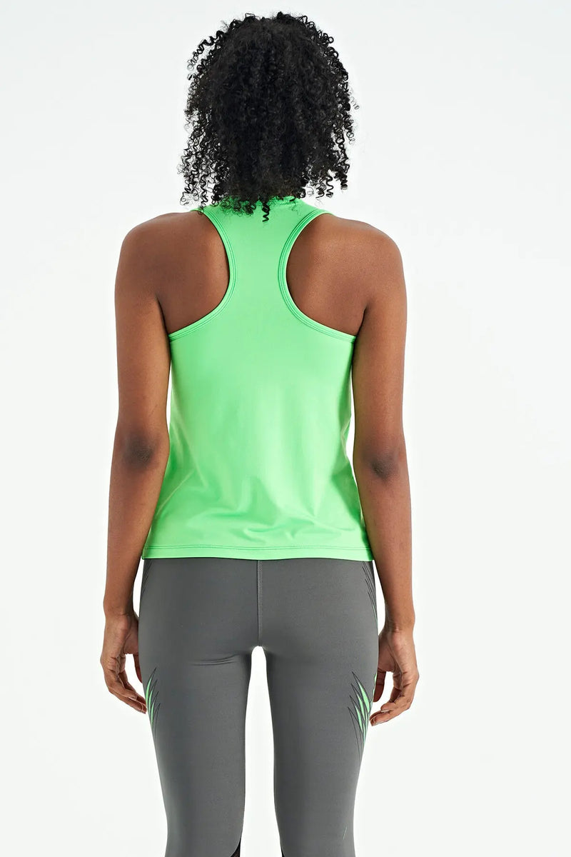 Débardeur de sport pour femme à col rond, sans manches, avec détails fente - 97256