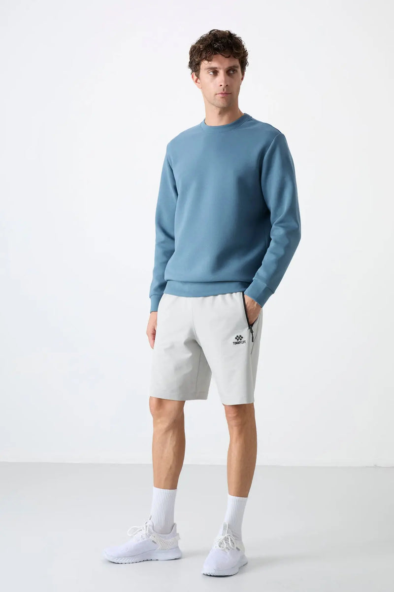 Sweatshirt pour homme à col rond, coupe décontractée - 88053