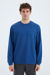 <tc>Sweatshirt homme col rond avec détails de couture sur le devant, coupe basique et décontractée - 88270</tc>