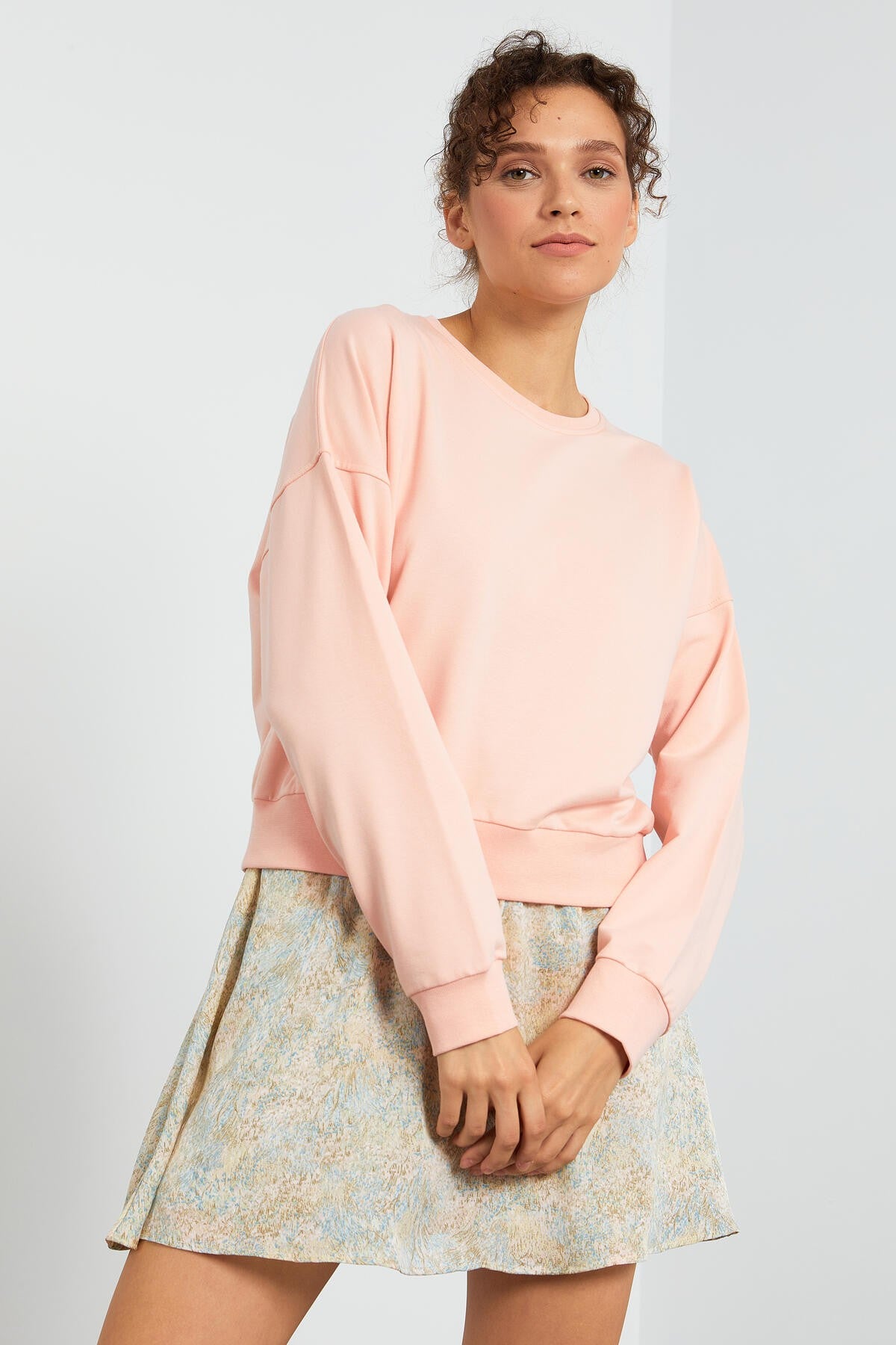 sweat-shirt basique rahat à col rond pour femme - 97114