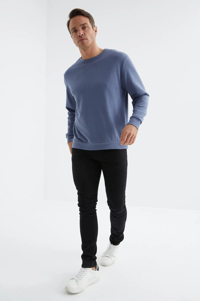 Sweatshirt pour homme à col rond, coupe décontractée - 88053
