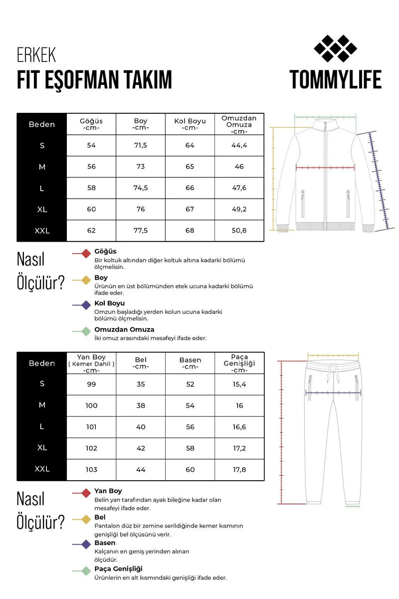 Ensemble de Survêtement Homme Col Montant Zippé – Coupe Standard - 85162