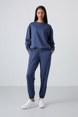 <tc>Ensemble de survêtement femme oversize à col rond avec chevilles élastiques - 95287</tc>