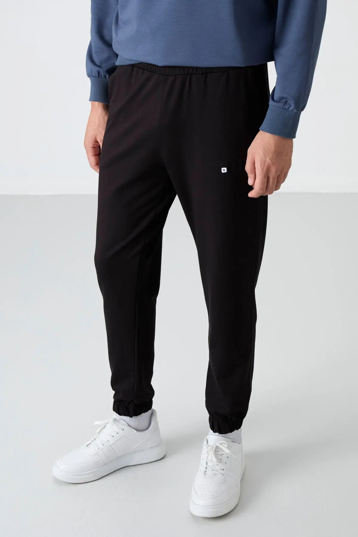 casual o yaka lastik paça erkek oversize eşofman takimi - 85120 - Justyol