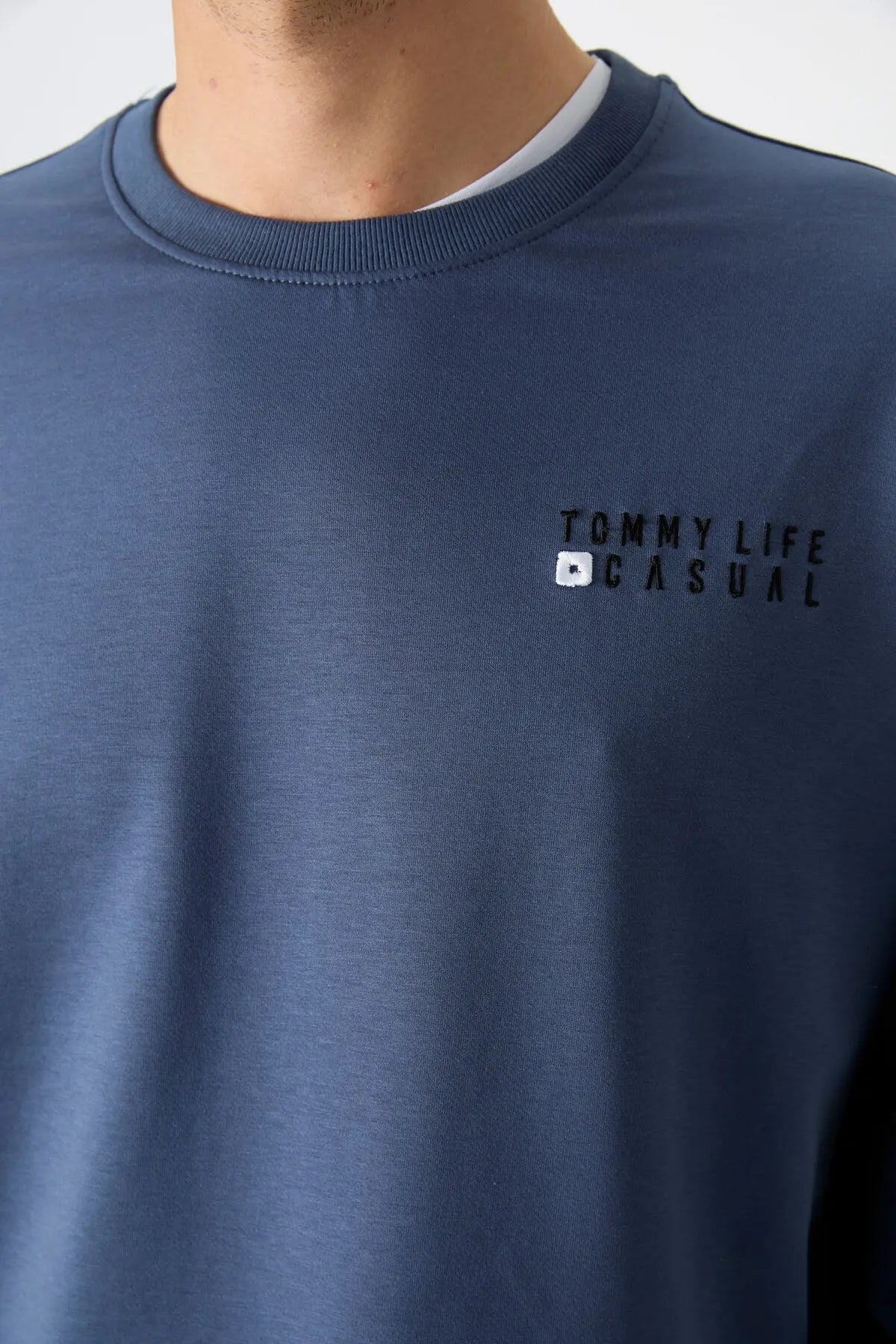 casual o yaka lastik paça erkek oversize eşofman takimi - 85120 - Justyol