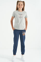 <tc>Pantalon de survêtement jogger fille avec broderie texte "neige", coupe standard - 75120</tc>