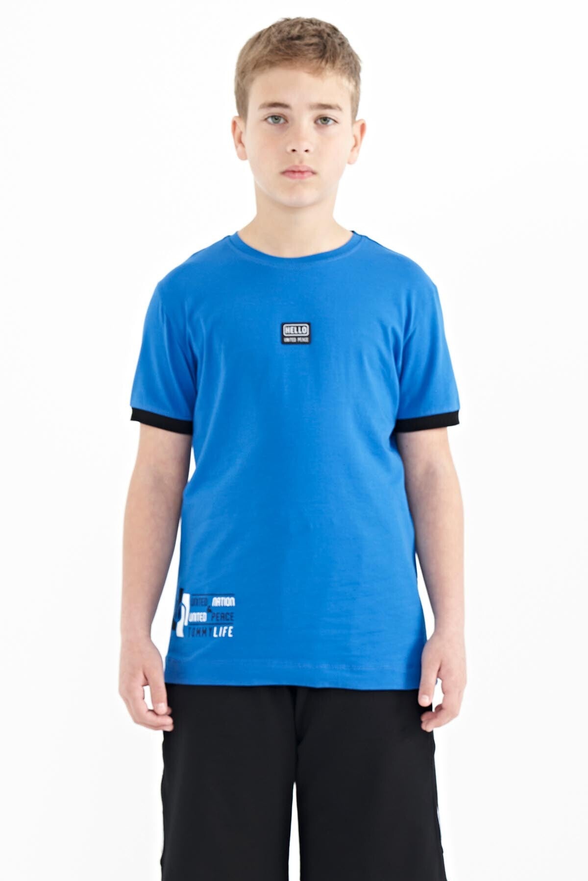 <tc>T-shirt pour garçon à col rond, coupe standard, avec imprimé - 11097</tc>