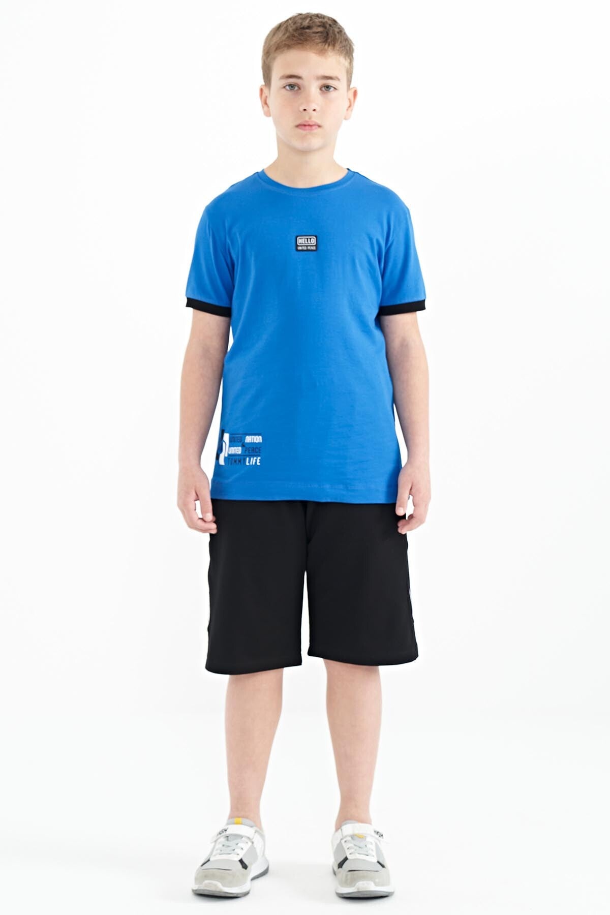 <tc>T-shirt pour garçon à col rond, coupe standard, avec imprimé - 11097</tc>