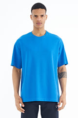 <tc>T-shirt oversize basique pour homme avec détails d'armature sur les manches - 88193</tc>