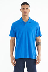 polo yaka logo nakişli standart form erkek t-shirt - 88237