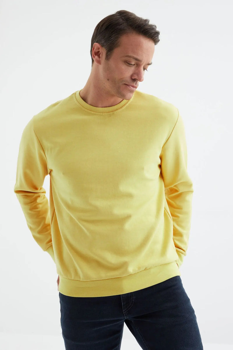 Sweatshirt pour homme à col rond, coupe décontractée - 88053