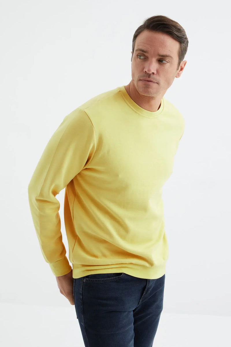 Sweatshirt pour homme à col rond, coupe décontractée - 88053