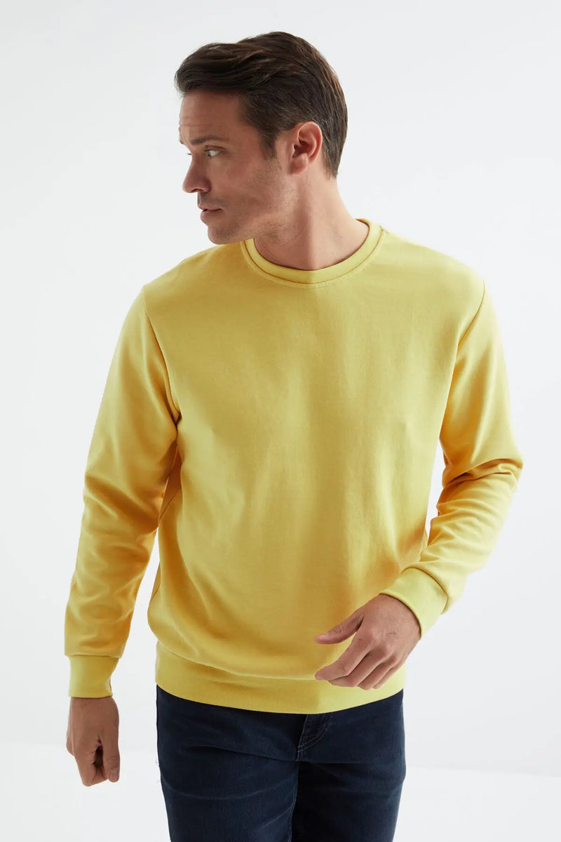 Sweatshirt pour homme à col rond, coupe décontractée - 88053