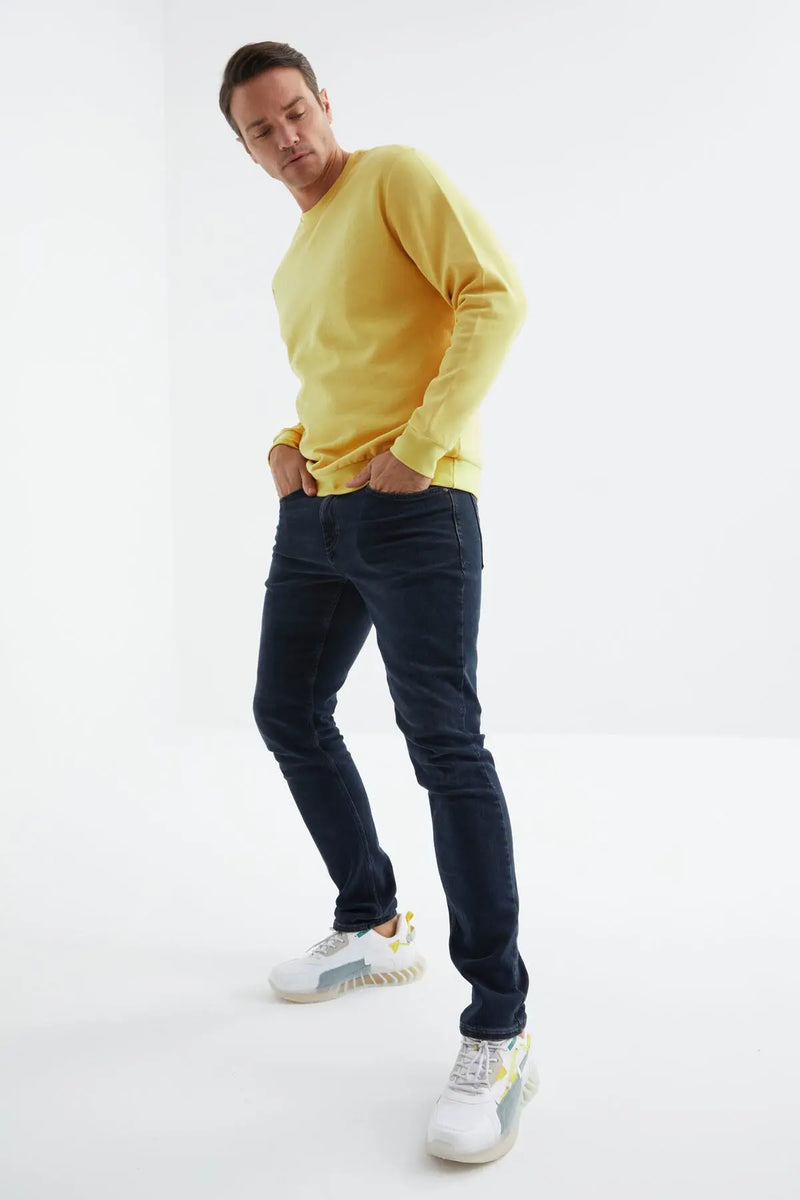 Sweatshirt pour homme à col rond, coupe décontractée - 88053