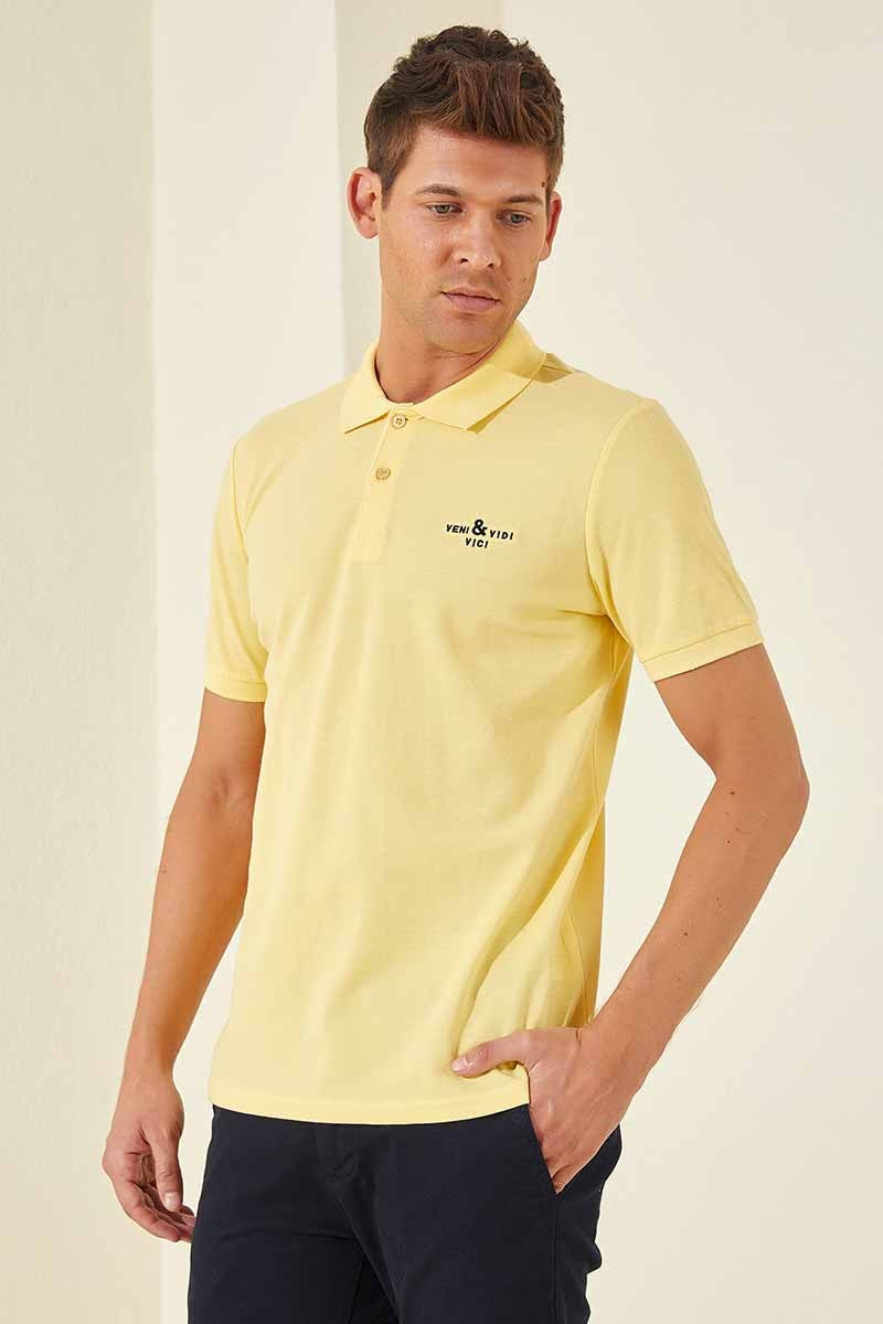 klasik kisa kol standart kalip polo yaka erkek t-shirt - 87787