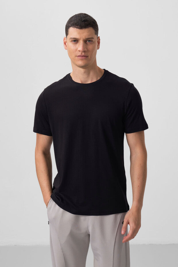 T-shirt homme basic à manches courtes – coupe standard et col rond - 87911