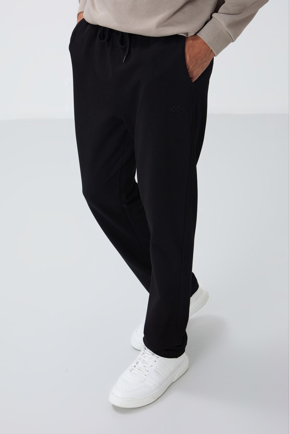 Pantalon de survêtement classique pour homme avec poches à lacets et coupe standard - 84682