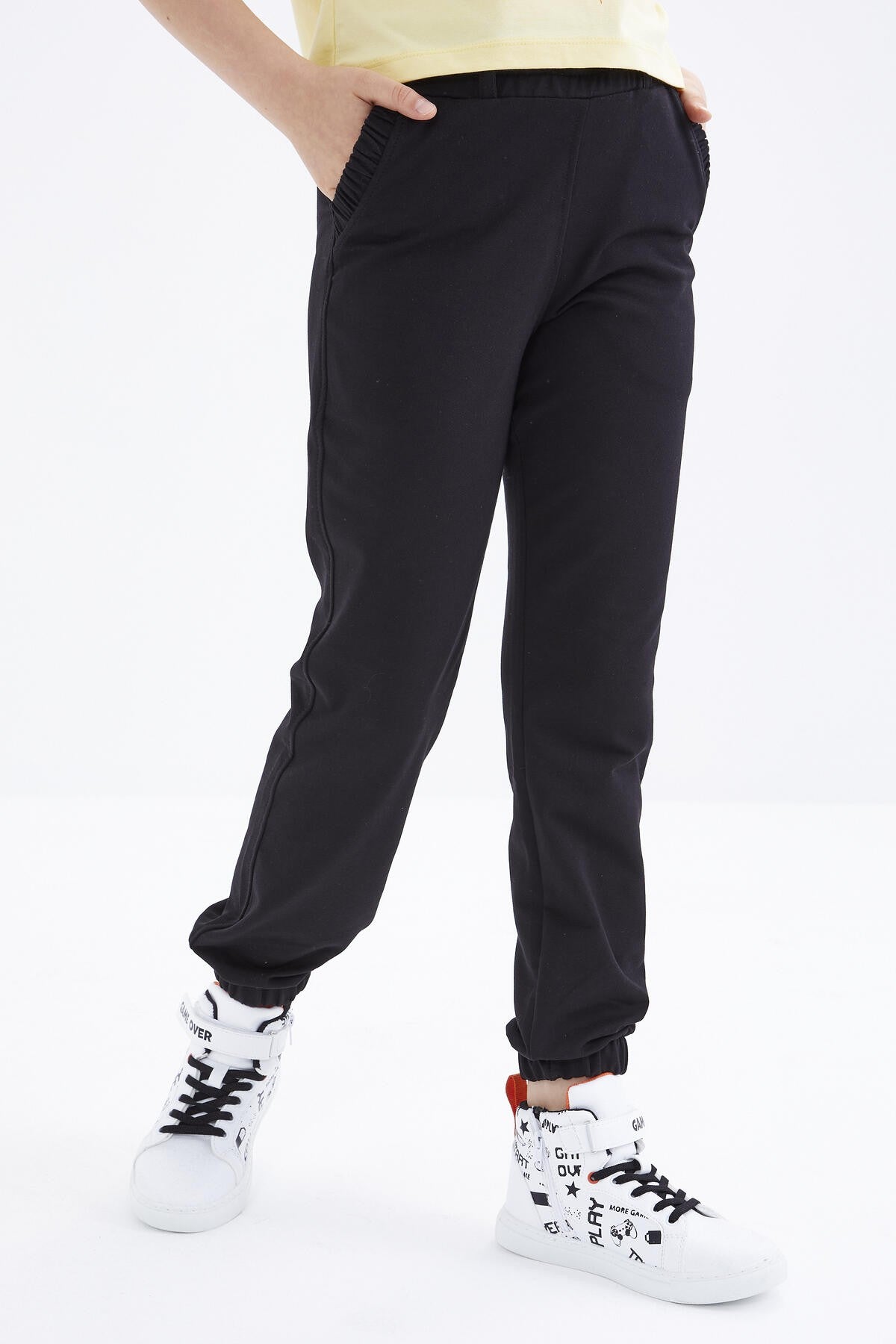 <tc>pantalon de jogging pour fille à coupe standard avec taille élastique et cordon de serrage - 75052</tc>