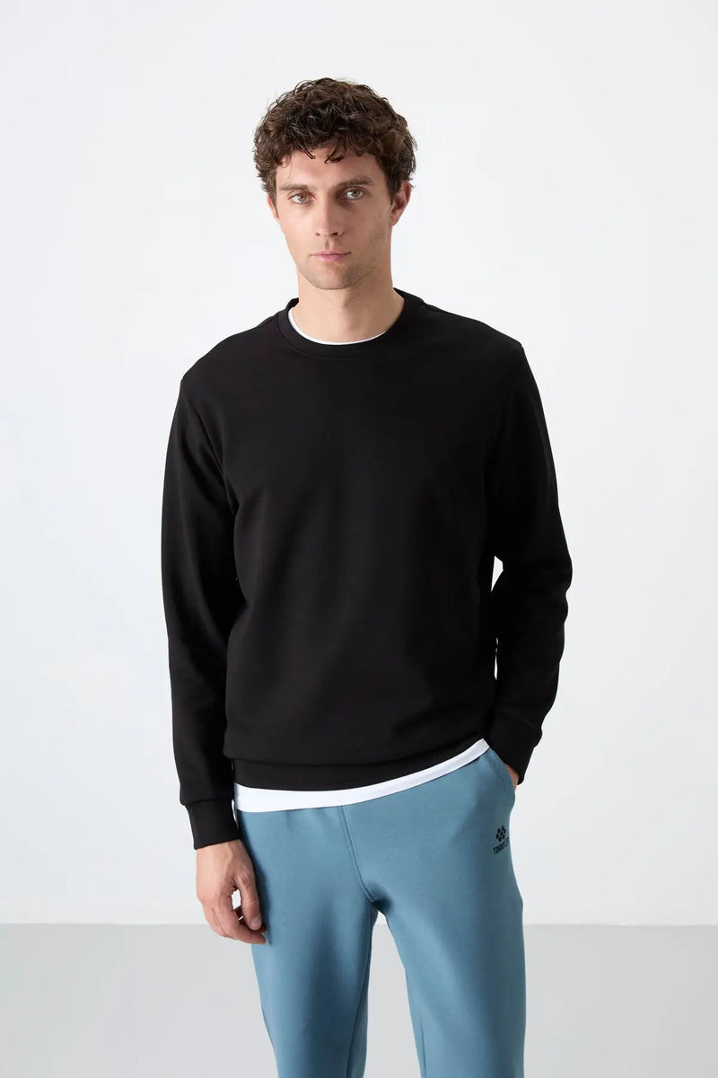 Sweatshirt pour homme à col rond, coupe décontractée - 88053