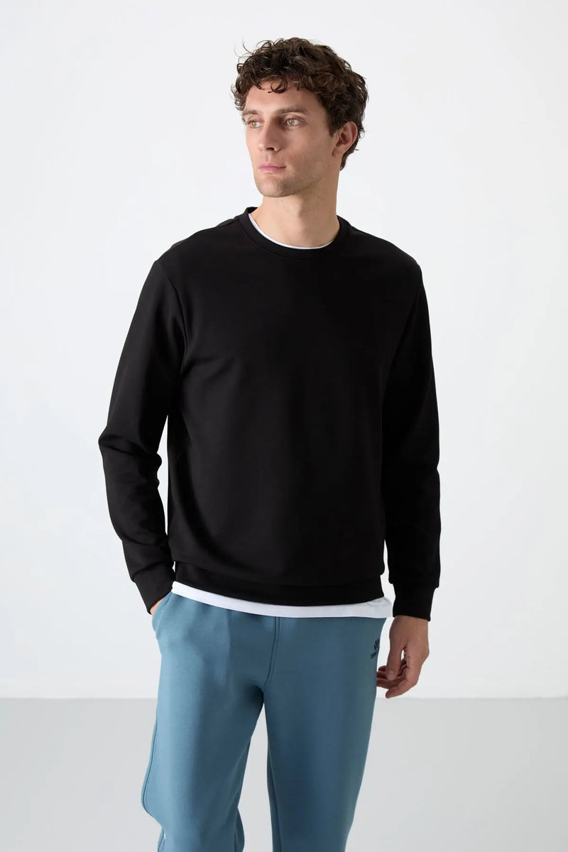 Sweatshirt pour homme à col rond, coupe décontractée - 88053