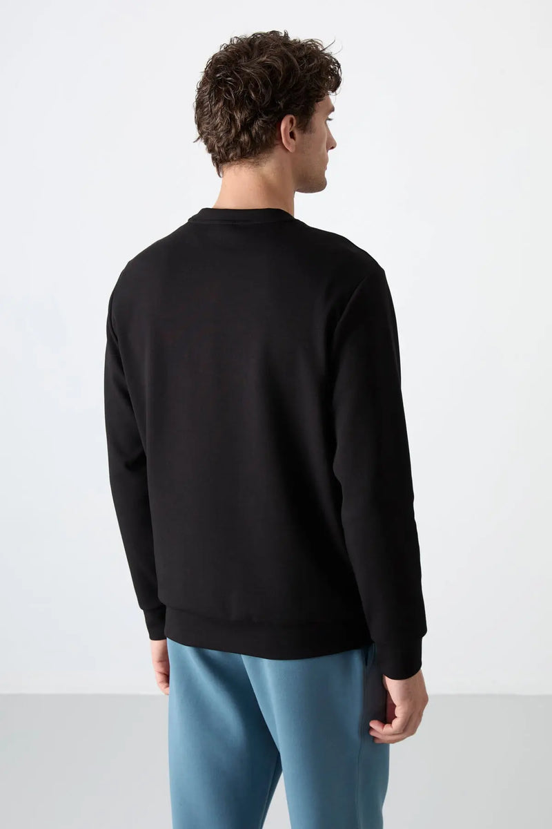 Sweatshirt pour homme à col rond, coupe décontractée - 88053