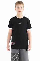 <tc>T-shirt pour garçon à col rond, coupe standard, avec imprimé - 11097</tc>