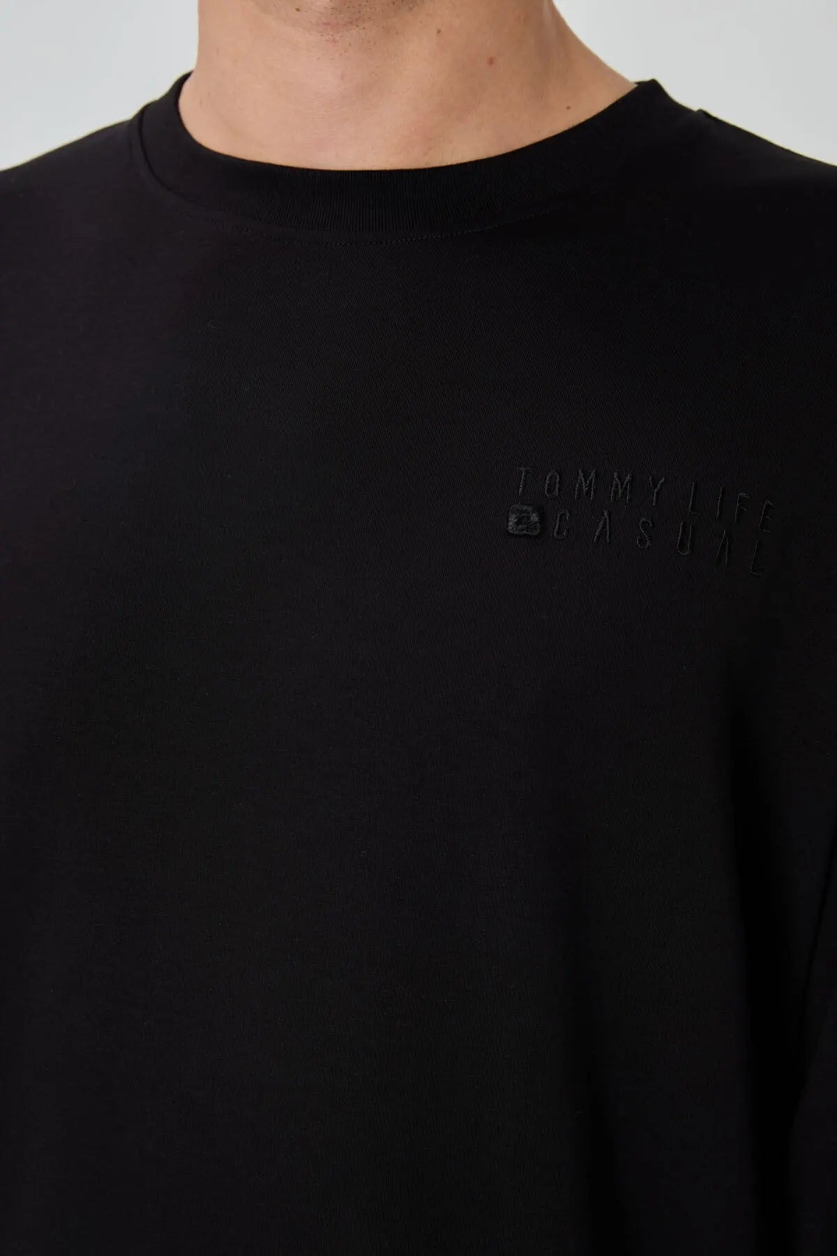 casual o yaka lastik paça erkek oversize eşofman takimi - 85120 - Justyol