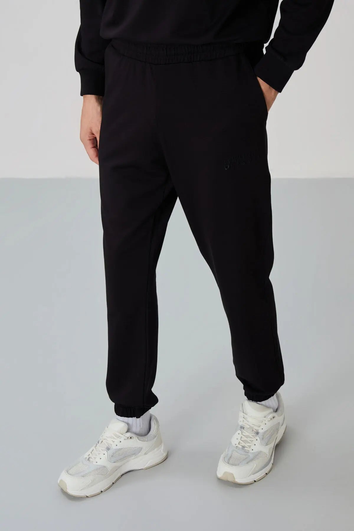 casual o yaka lastik paça erkek oversize eşofman takimi - 85120 - Justyol