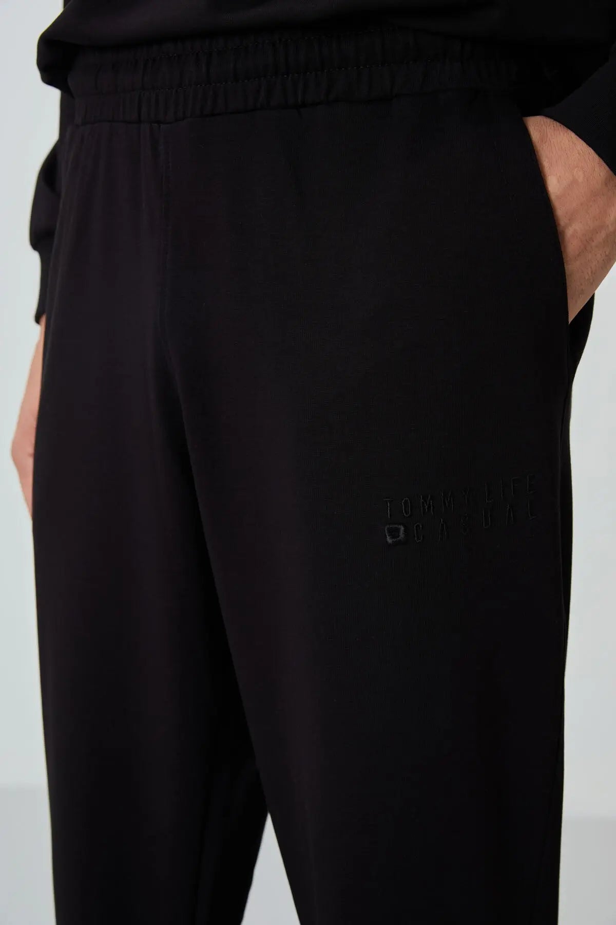 casual o yaka lastik paça erkek oversize eşofman takimi - 85120 - Justyol